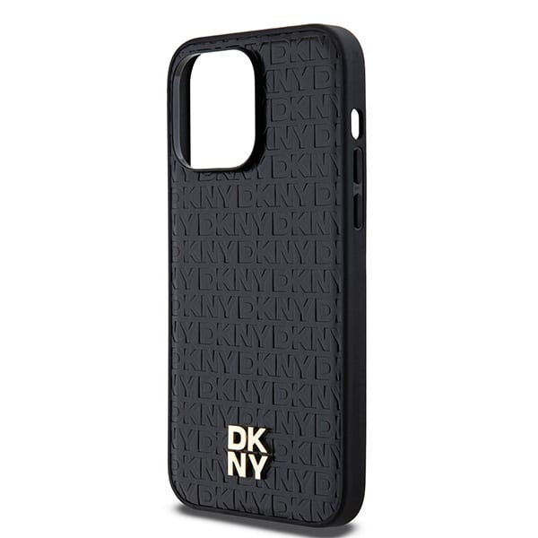 DKNY Leather Monogram Pattern Metal Logo MagSafe - θήκη για Apple iPhone 14 Pro Max - Μαύρο - Image 6