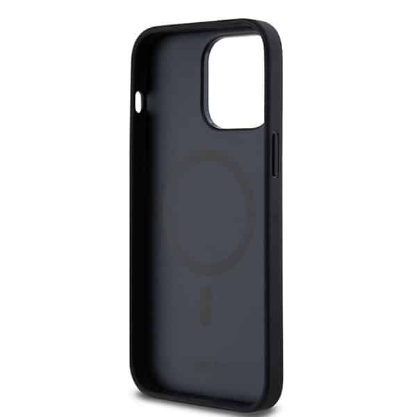 DKNY Leather Monogram Pattern Metal Logo MagSafe - θήκη για Apple iPhone 14 Pro Max - Μαύρο - Image 7
