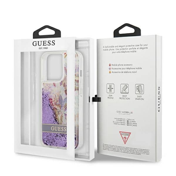 Guess Flower Liquid Glitter - θήκη για Apple iPhone 13 Pro Max - Πολύχρωμο - Image 8