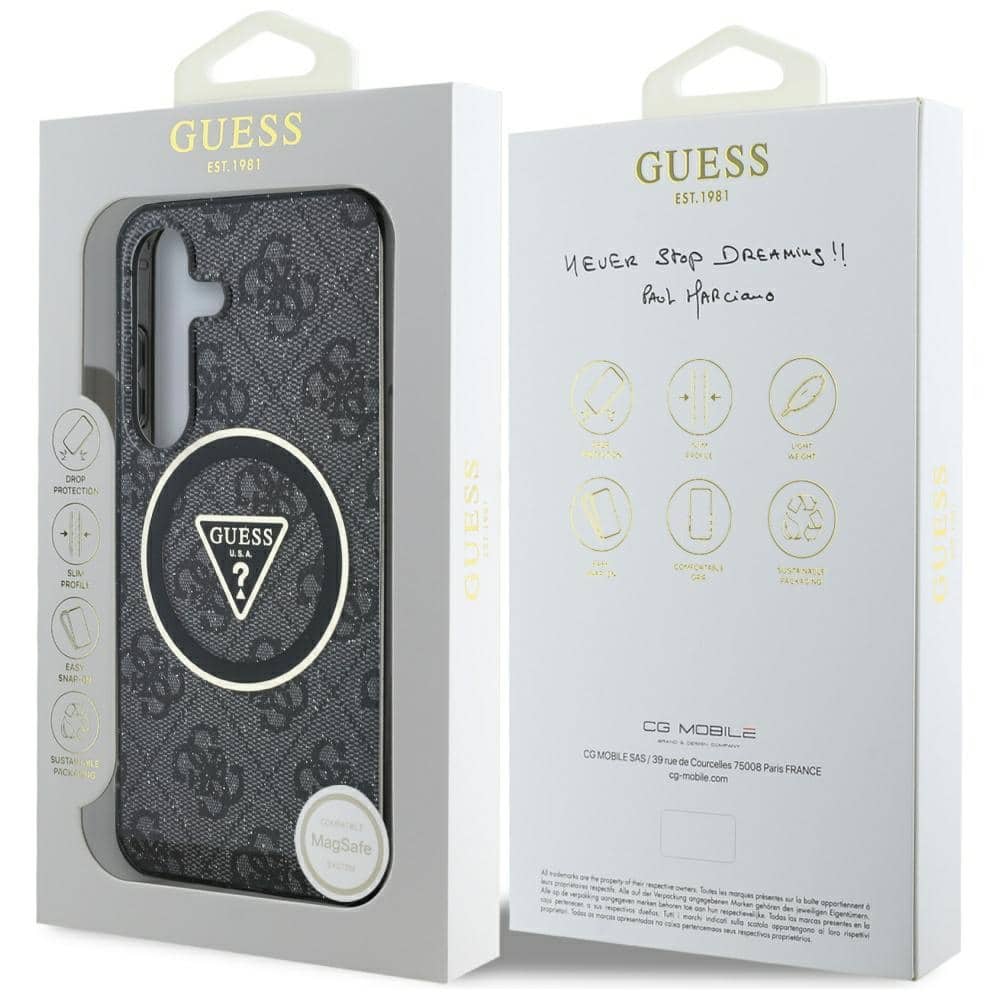 Guess Glitter Triangle - θήκη για Samsung Galaxy S25+ - Μαύρο - Image 8