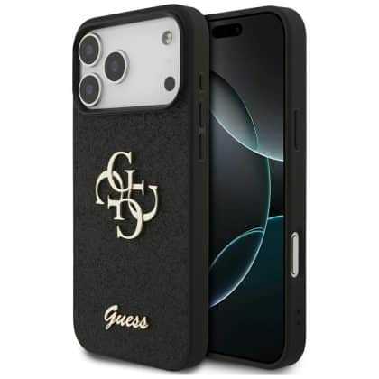 Guess Glitter Fixed Big - θήκη για Apple iPhone 17 Pro Max - Μαύρο