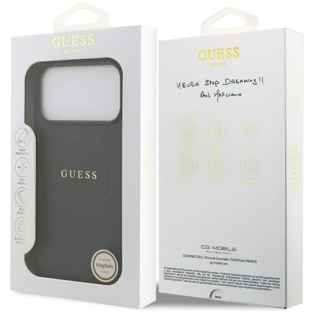 Guess Grained Ring MagSafe - θήκη για Apple iPhone 17 Pro Max - Μαύρο - Image 8