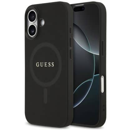 Guess Saffiano Classic Logo MagSafe - θήκη για Apple iPhone 17 - Μαύρο