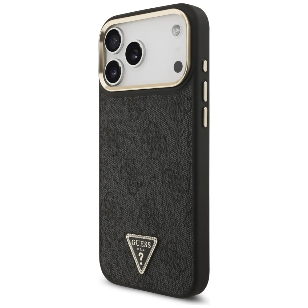 Θήκη Guess 4g Triangle Logo Magsafe Για iPhone 17 Pro Max Μαύρο Χρυσό - Image 2