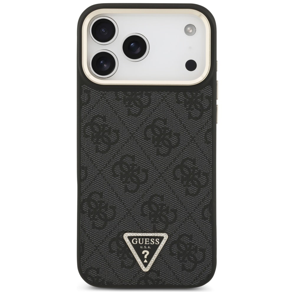 Θήκη Guess 4g Triangle Logo Magsafe Για iPhone 17 Pro Max Μαύρο Χρυσό - Image 3
