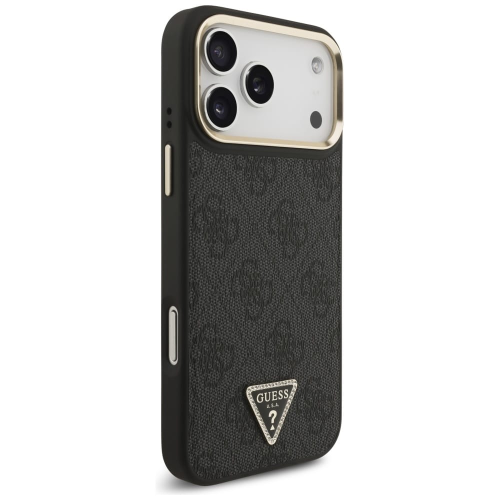 Θήκη Guess 4g Triangle Logo Magsafe Για iPhone 17 Pro Max Μαύρο Χρυσό - Image 4