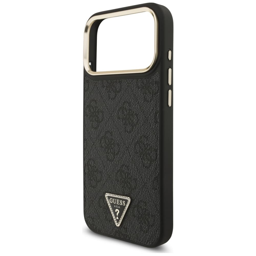 Θήκη Guess 4g Triangle Logo Magsafe Για iPhone 17 Pro Max Μαύρο Χρυσό - Image 6
