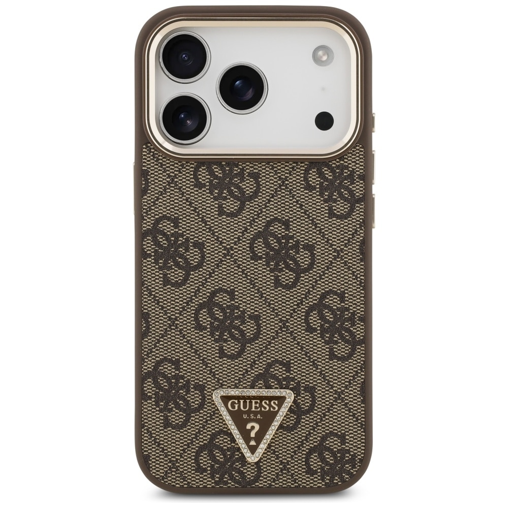 Θήκη Guess 4g Triangle Logo Magsafe Για iPhone 17 Pro Καφέ Χρυσό - Image 3