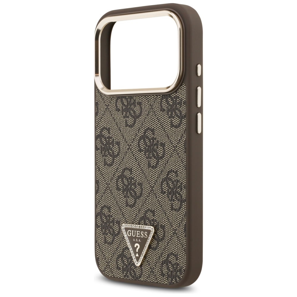 Θήκη Guess 4g Triangle Logo Magsafe Για iPhone 17 Pro Καφέ Χρυσό - Image 6