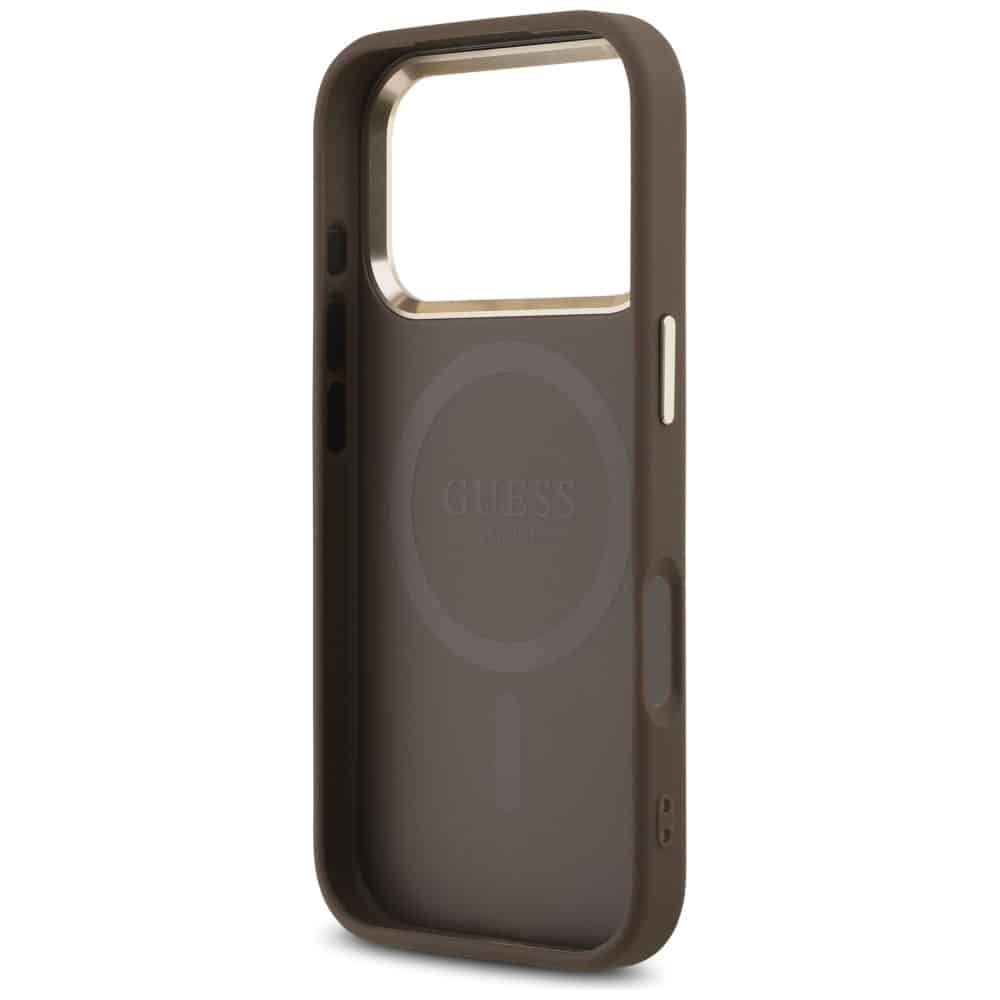 Θήκη Guess 4g Triangle Logo Magsafe Για iPhone 17 Pro Καφέ Χρυσό - Image 7