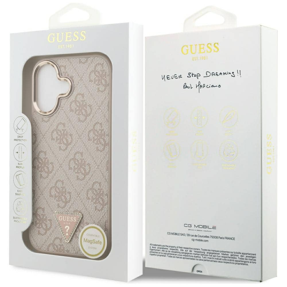 Θήκη Guess 4g Triangle Logo Magsafe Για iPhone 17 Ροζ Χρυσό - Image 8