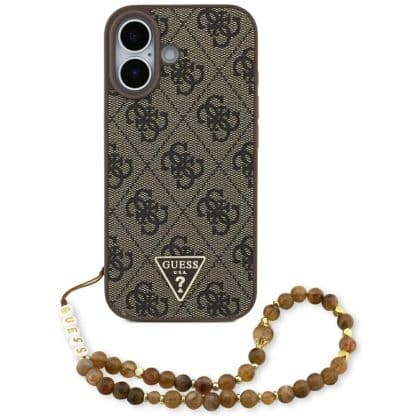 Θήκη Guess 4g Strap Triangle Logo Magsafe Για iPhone 17 Καφέ