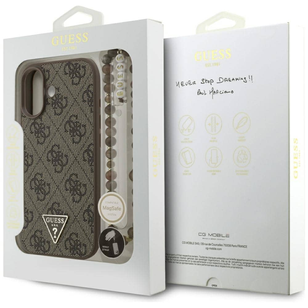Θήκη Guess 4g Strap Triangle Logo Magsafe Για iPhone 17 Καφέ - Image 8