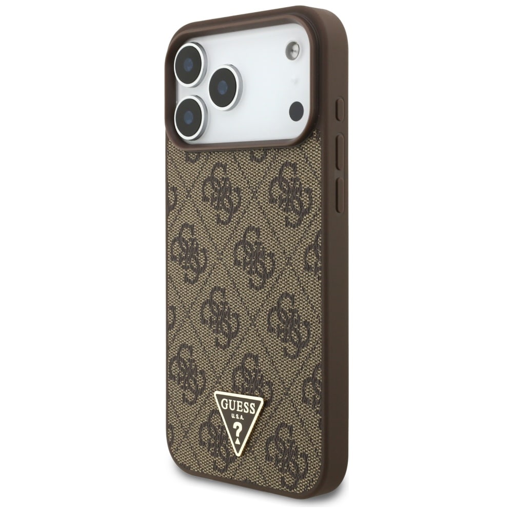 Θήκη Guess 4g Strap Triangle Logo Magsafe Για iPhone 17 Pro Max Καφέ - Image 3