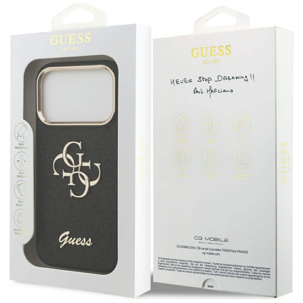 Guess Glitter Fixed Big - θήκη για Apple iPhone 17 Pro - Μαύρο - Image 8