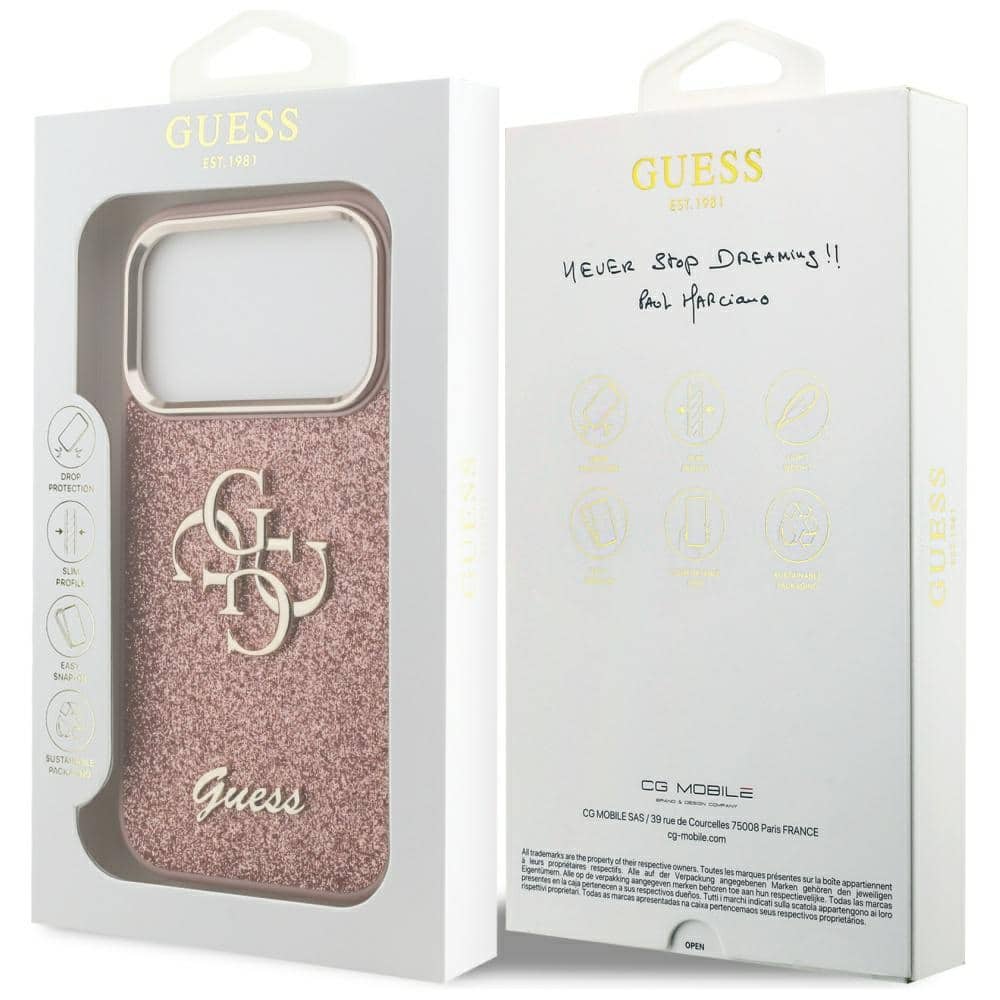 Guess Glitter Fixed Big - θήκη για Apple iPhone 17 Pro - Ροζ - Image 8