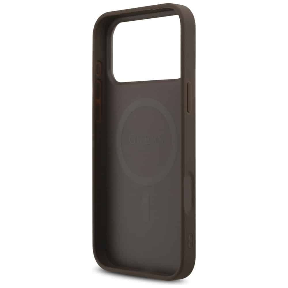 Guess Leather 4G Triangle Strass - θήκη για Apple iPhone 17 Pro Max - Καφέ - Image 7