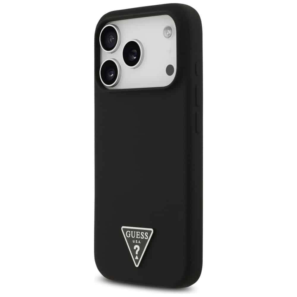 Guess Silicone Triangle Logo MagSafe - τζαμάκι για Apple iPhone 17 Pro - Μαύρο - Image 2