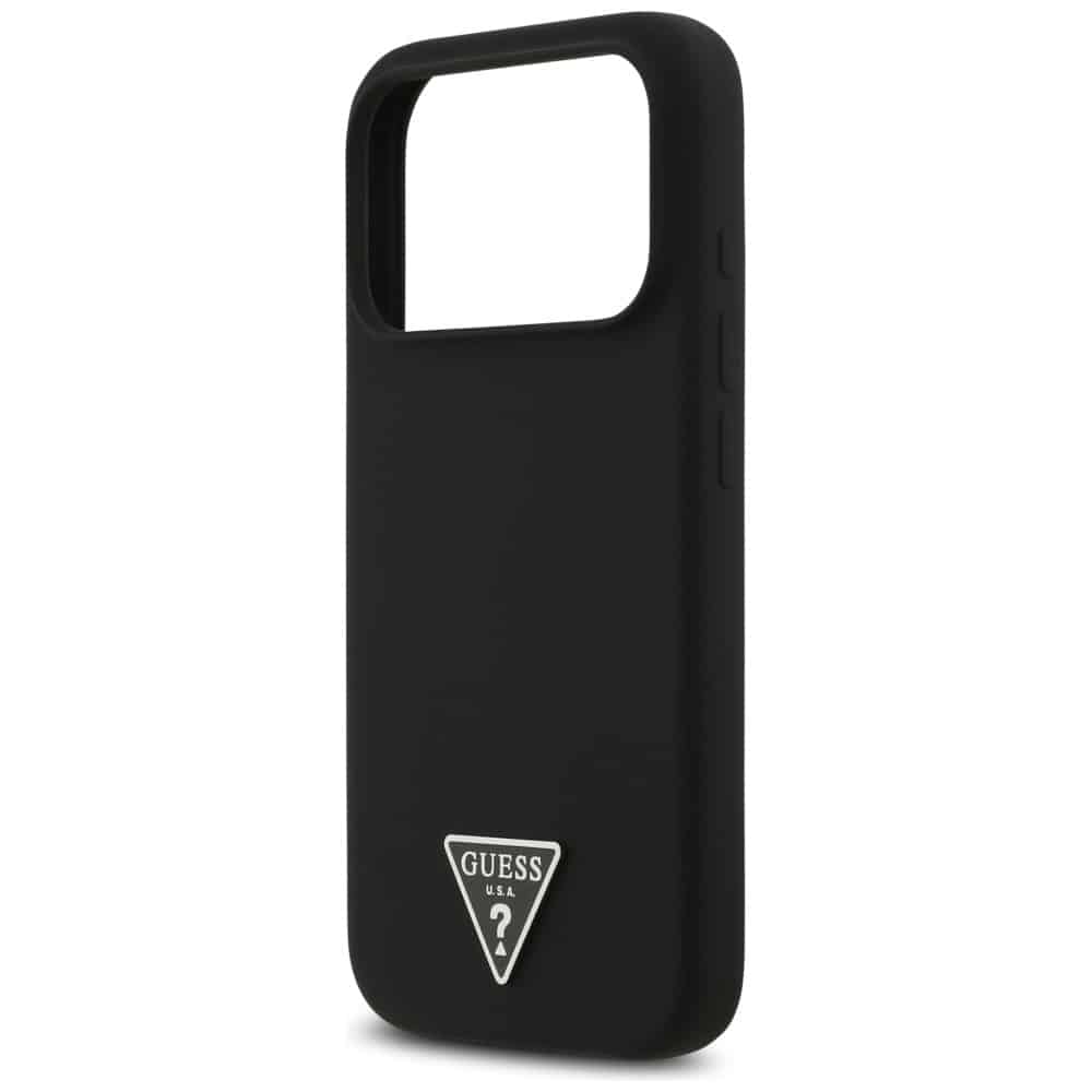 Guess Silicone Triangle Logo MagSafe - τζαμάκι για Apple iPhone 17 Pro - Μαύρο - Image 6