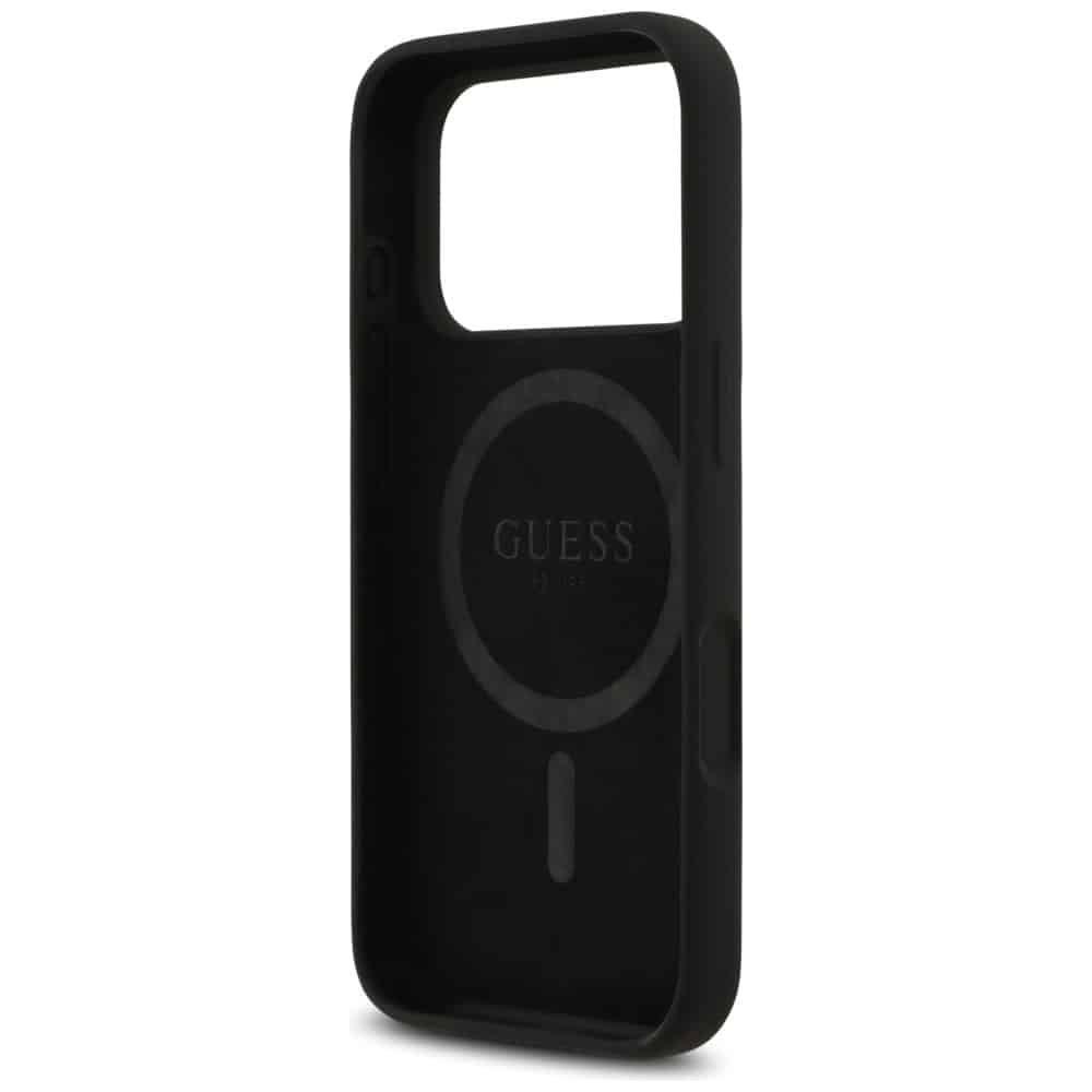 Guess Silicone Triangle Logo MagSafe - τζαμάκι για Apple iPhone 17 Pro - Μαύρο - Image 7