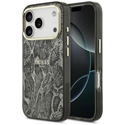 Θήκη Guess Python Pattern Magsafe Για iPhone 17 Pro Μαύρη