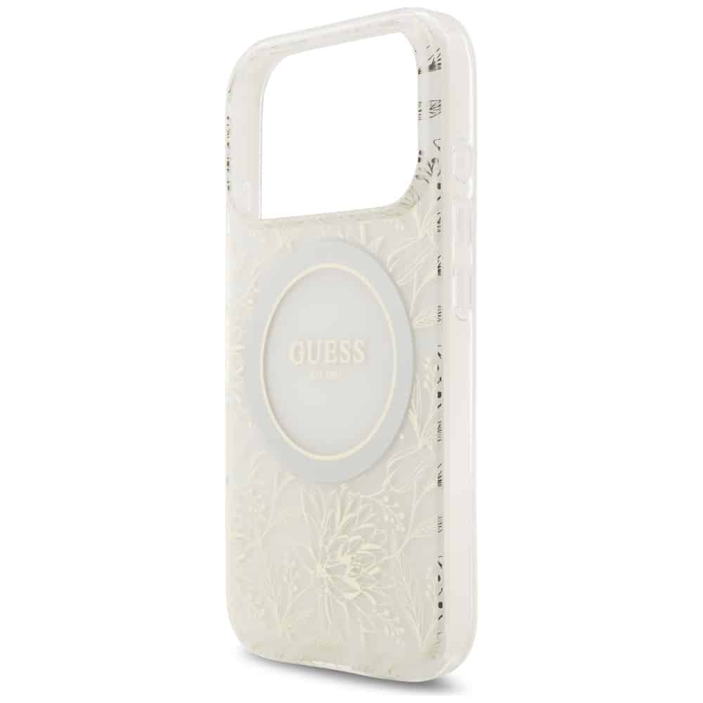 Guess IML Flowers Electro Pearl - θήκη για Apple iPhone 17 Pro - Λευκό - Image 6