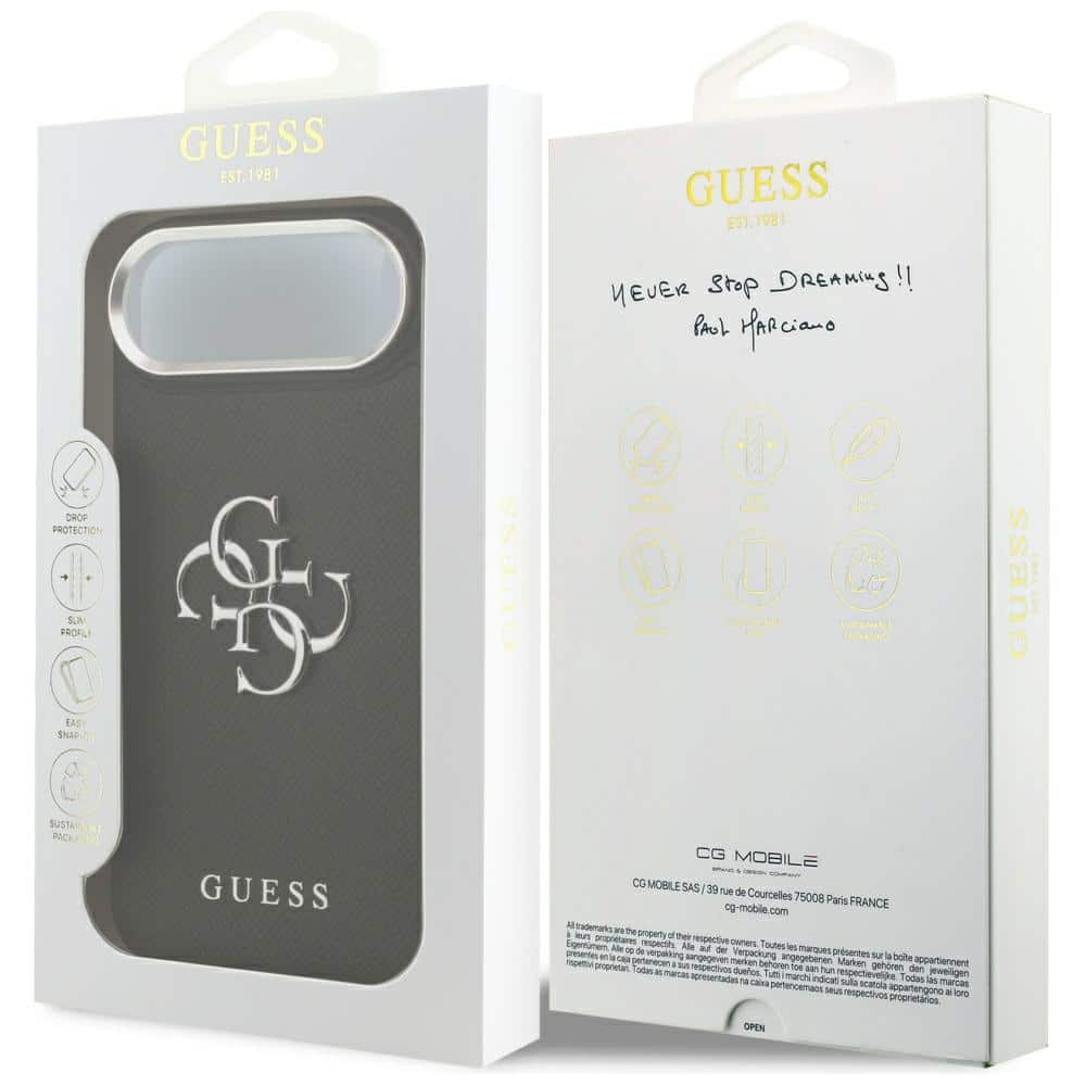 Θήκη Guess Grained Big 4g Classic Logo Για iPhone Air - Μαύρη - Image 8