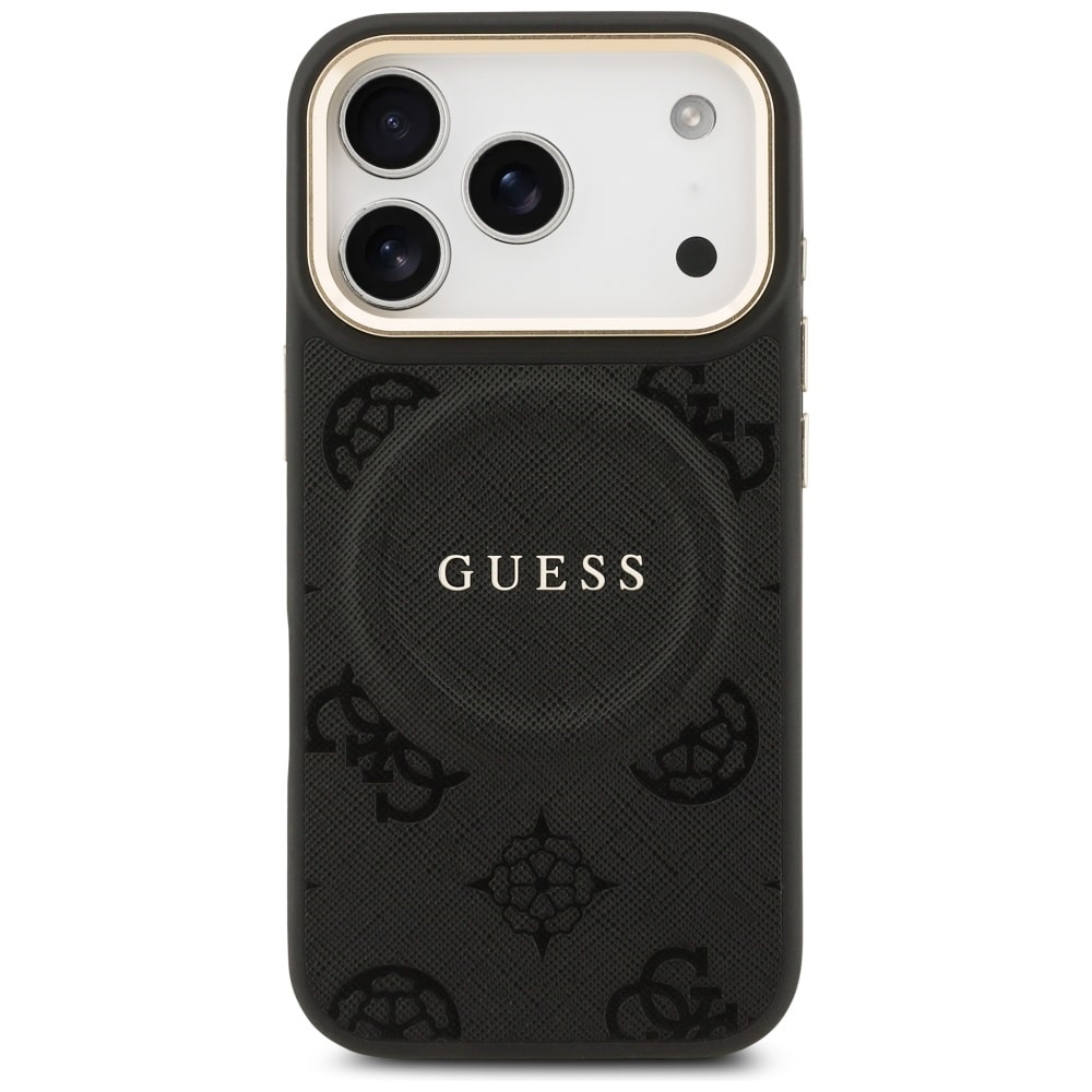 Θήκη Guess Peony Hot Stamp Magsafe Για iPhone 17 Pro Μαύρη - Image 3