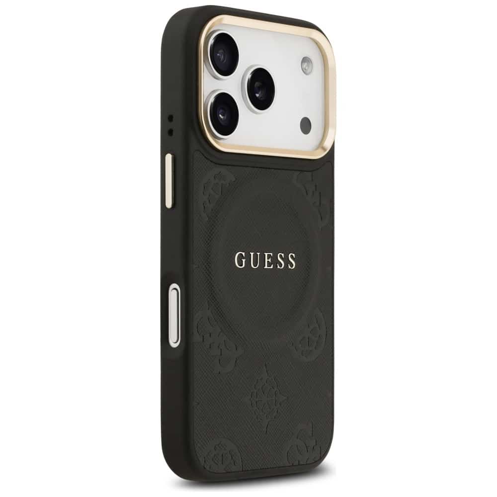 Θήκη Guess Peony Hot Stamp Magsafe Για iPhone 17 Pro Μαύρη - Image 4