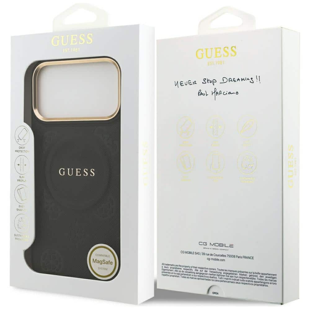 Θήκη Guess Peony Hot Stamp Magsafe Για iPhone 17 Pro Max - Μαύρη - Image 8