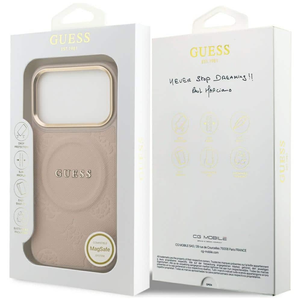 Θήκη Guess Peony Hot Stamp Magsafe Για iPhone 17 Pro Ροζ - Image 8