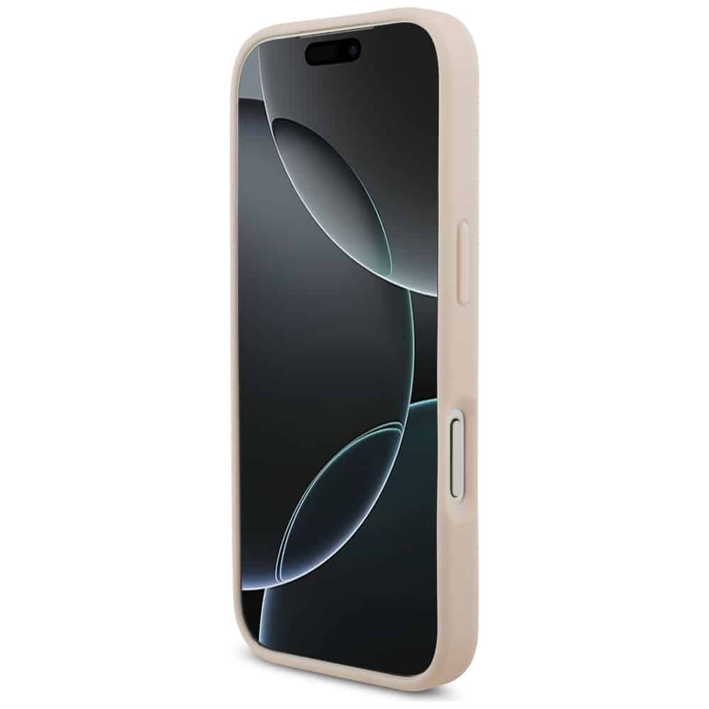 Θήκη Guess Grained Big 4g & Κλασικό Λογότυπο Για iPhone 17 Pro - Ροζ - Image 5