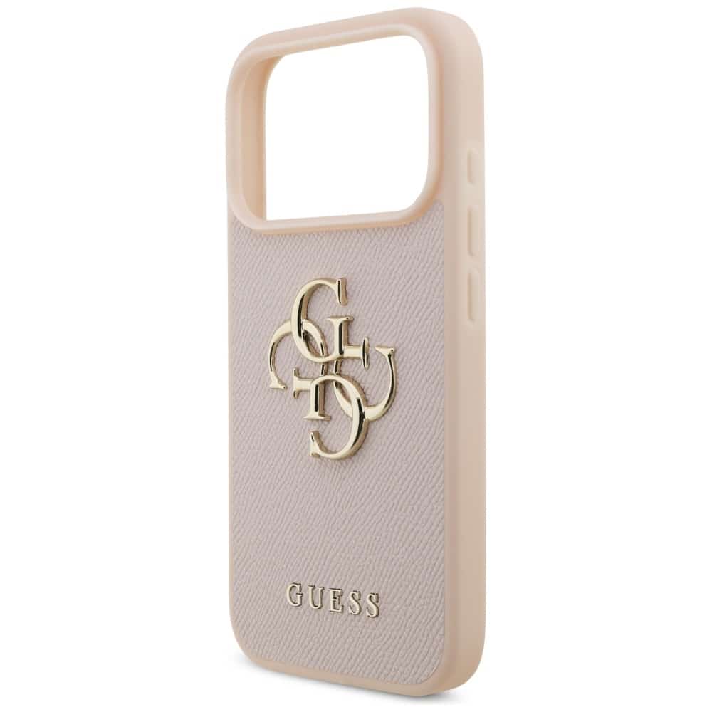 Θήκη Guess Grained Big 4g & Κλασικό Λογότυπο Για iPhone 17 Pro - Ροζ - Image 6
