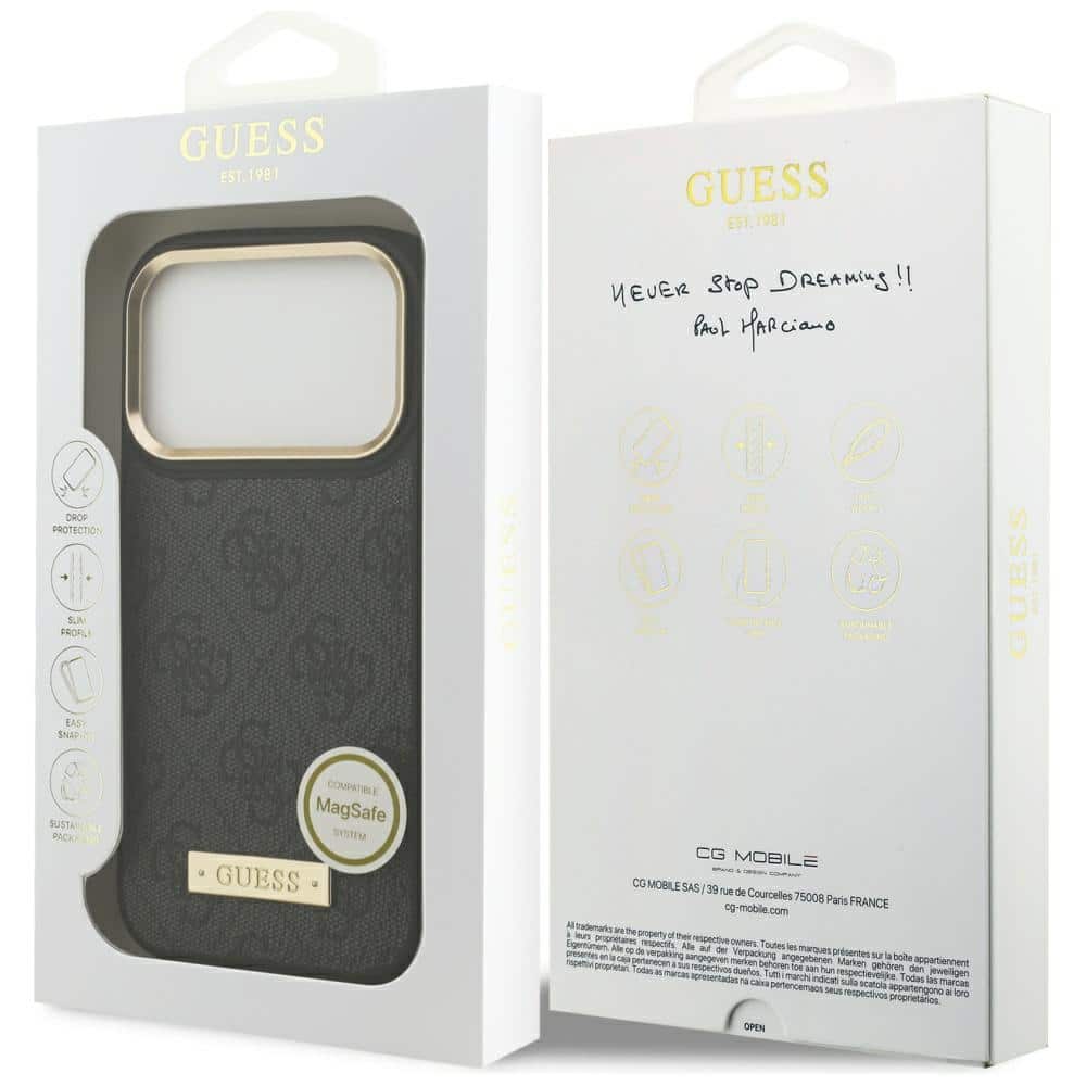 Guess Θήκη Magsafe Με Λογότυπο 4g Για iPhone 17 Pro Μαύρη - Image 8