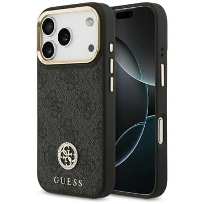 Θήκη Guess 4g Strass Logo Magsafe Για iPhone 17 Pro Μαύρη