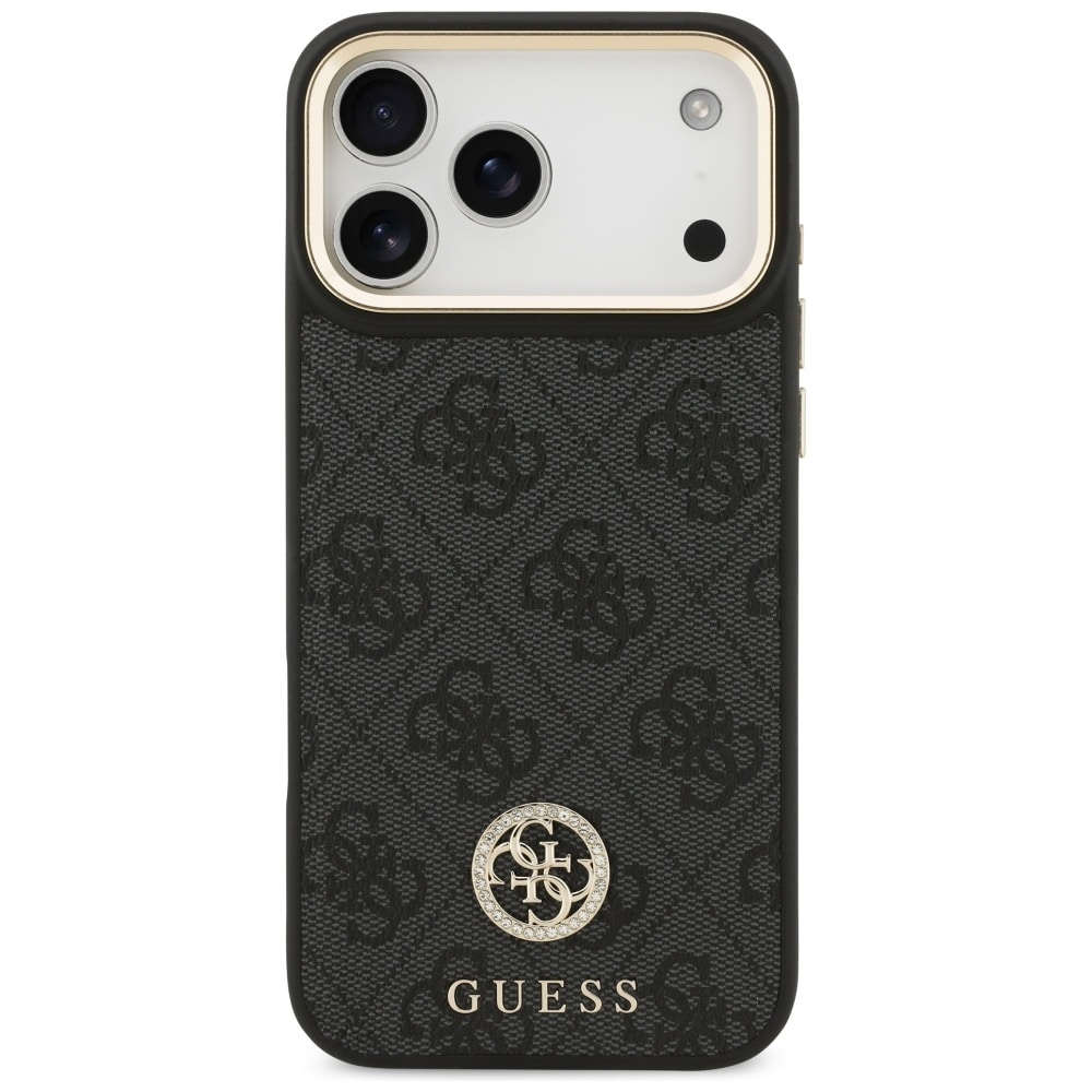 Θήκη Guess 4g Strass Logo Magsafe Για iPhone 17 Pro Max Μαύρη - Image 3