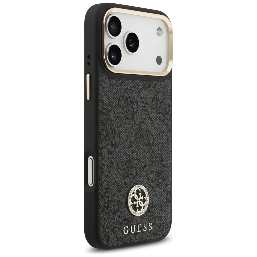 Θήκη Guess 4g Strass Logo Magsafe Για iPhone 17 Pro Max Μαύρη - Image 4