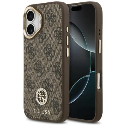 Θήκη Guess 4g Strass Logo Magsafe Για iPhone 17 Καφέ