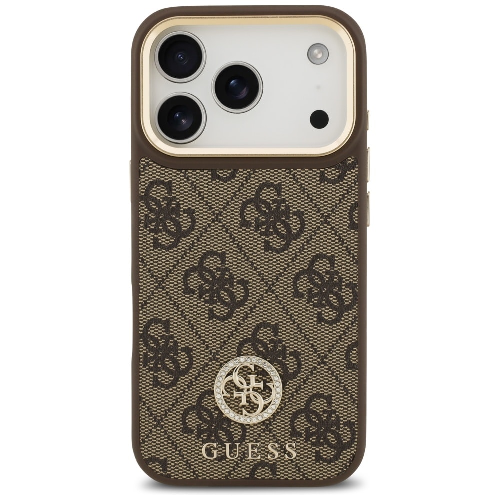 Θήκη Guess 4g Strass Logo Magsafe Για iPhone 17 Pro Καφέ - Image 3