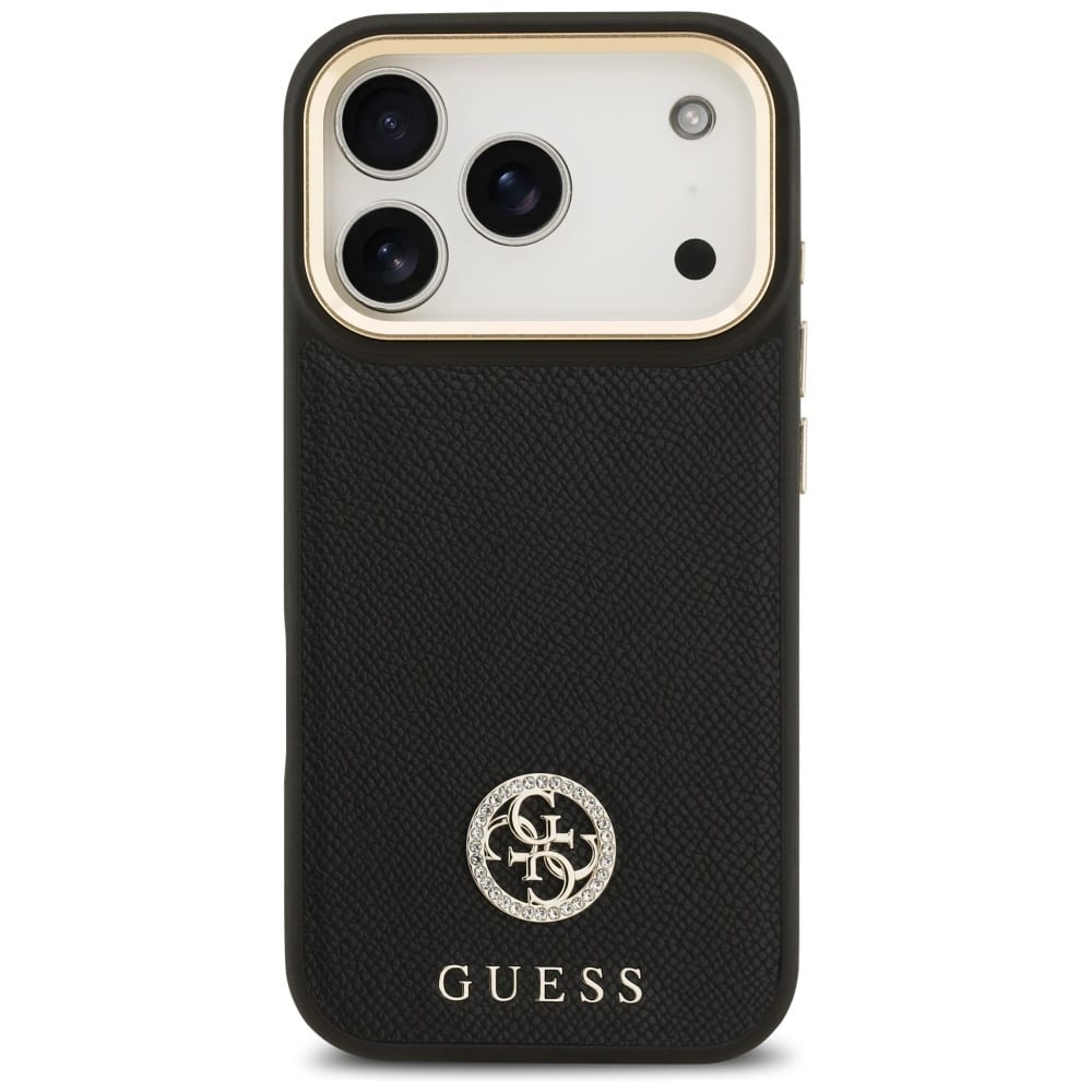 Θήκη Guess Grained Strass Logo Magsafe Για iPhone 17 Pro Μαύρη - Image 3