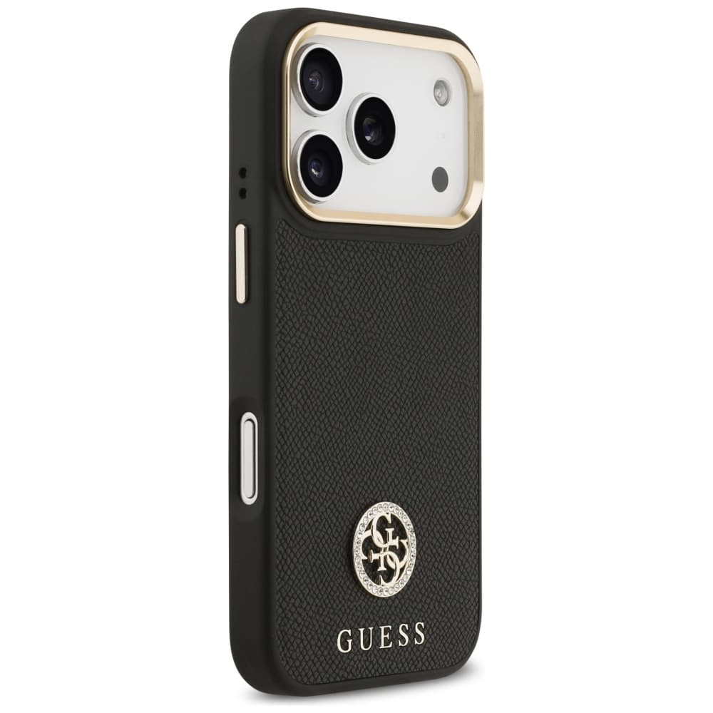 Θήκη Guess Grained Strass Logo Magsafe Για iPhone 17 Pro Μαύρη - Image 4