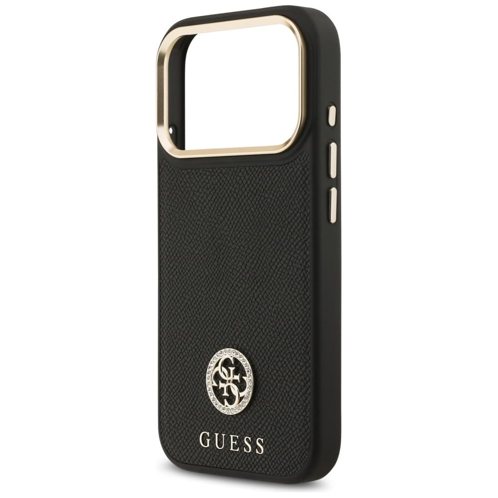 Θήκη Guess Grained Strass Logo Magsafe Για iPhone 17 Pro Μαύρη - Image 6