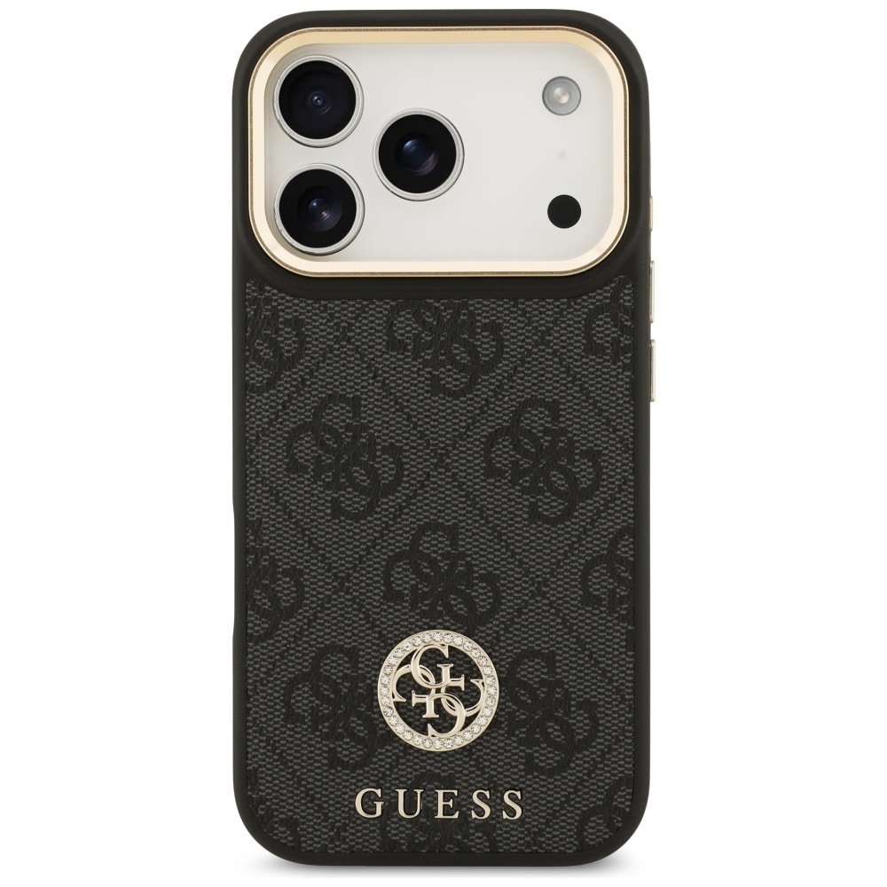Θήκη Guess 4g Με Λογότυπο Strass & Μεγάλους Μεταλλικούς Κουμπιά Magsafe Για iPhone 17 Pro Μαύρη - Image 3