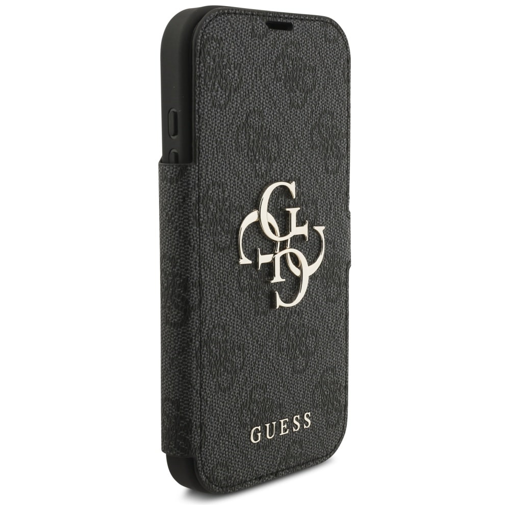 Θήκη Guess Book 4g Με Μεταλλικό Λογότυπο Για iPhone 17 Pro Μαύρη - Image 4