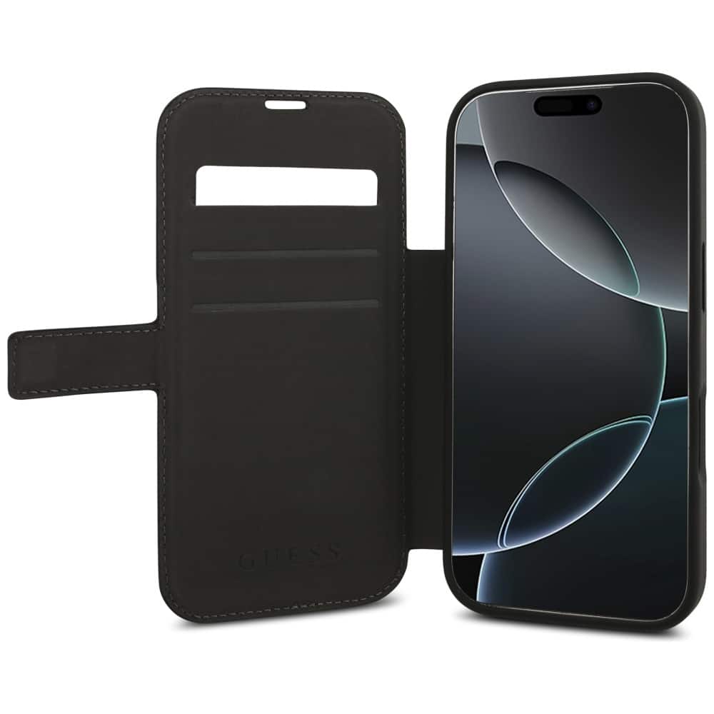 Θήκη Guess Book 4g Με Μεταλλικό Λογότυπο Για iPhone 17 Pro Μαύρη - Image 6