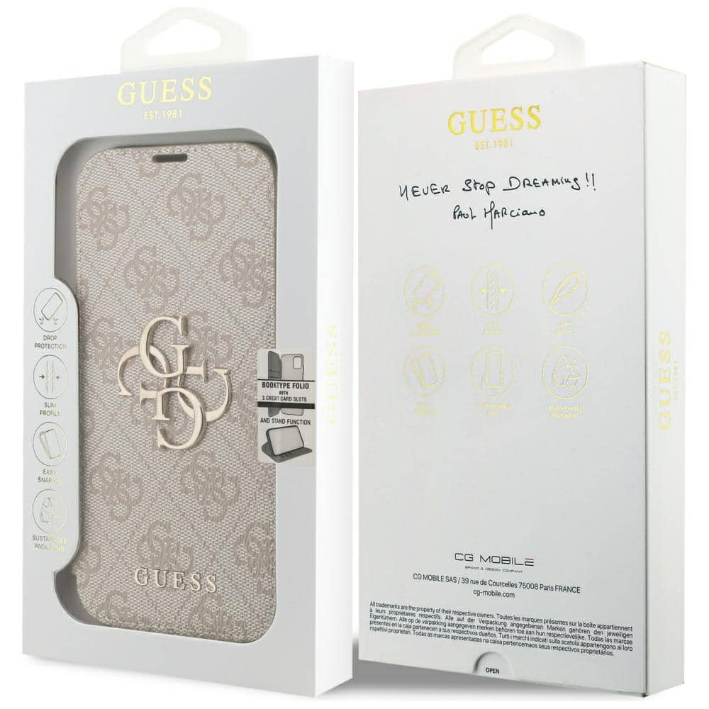 Θήκη Guess Book 4g Μεταλλικό Λογότυπο Για iPhone 17 Pro Ροζ - Image 7