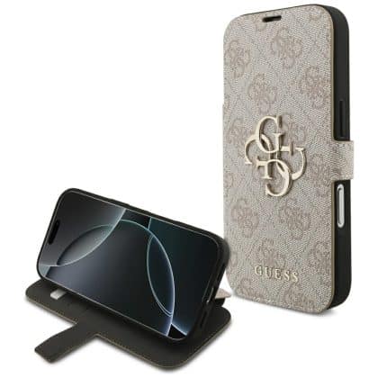 Θήκη Guess Book 4g Μεταλλικό Λογότυπο Για iPhone 17 Pro Ροζ