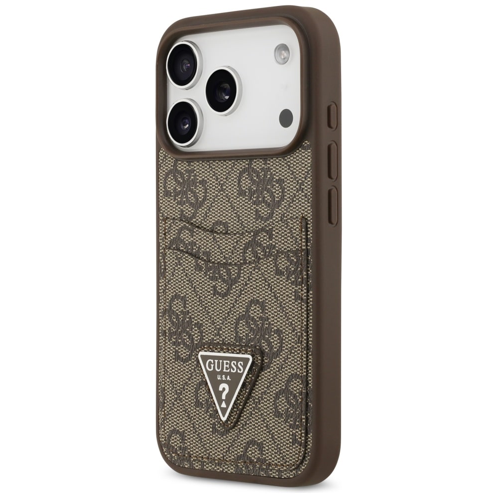 Θήκη Guess 4g Double Card Triangle Για iPhone 17 Pro Καφέ - Image 2