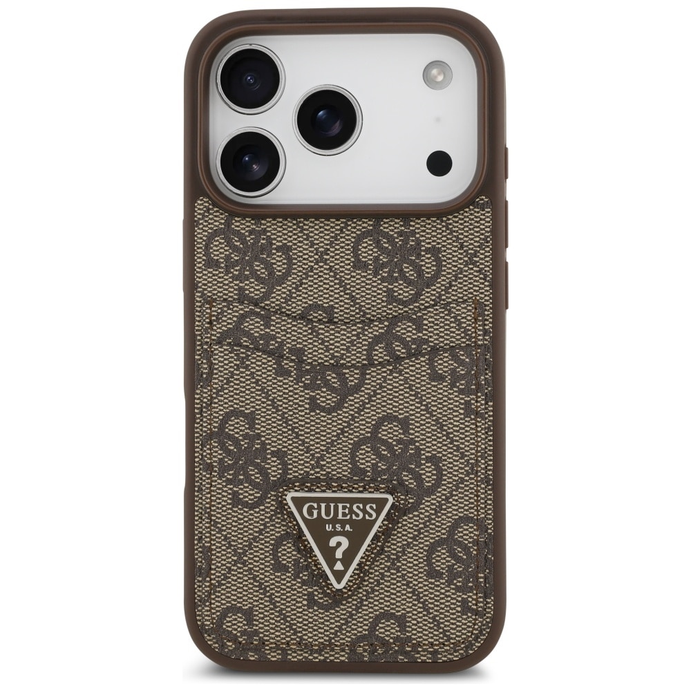 Θήκη Guess 4g Double Card Triangle Για iPhone 17 Pro Καφέ - Image 3
