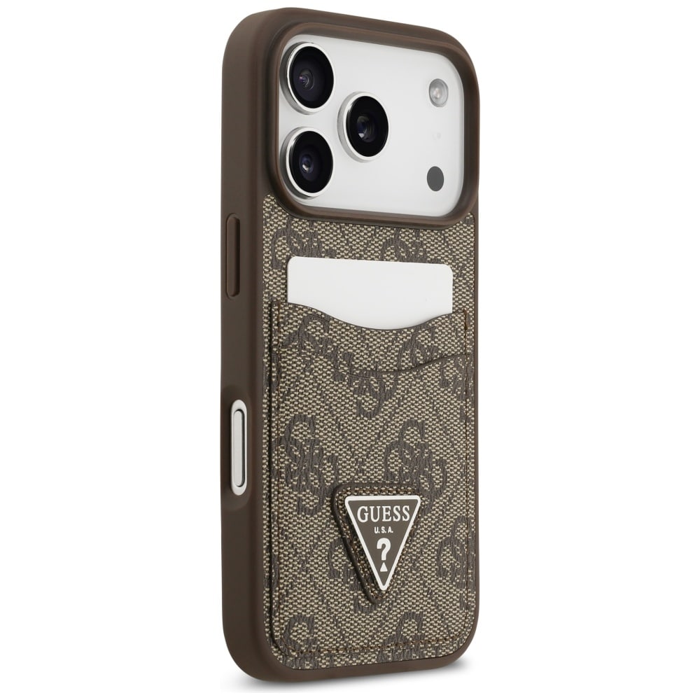 Θήκη Guess 4g Double Card Triangle Για iPhone 17 Pro Καφέ - Image 4